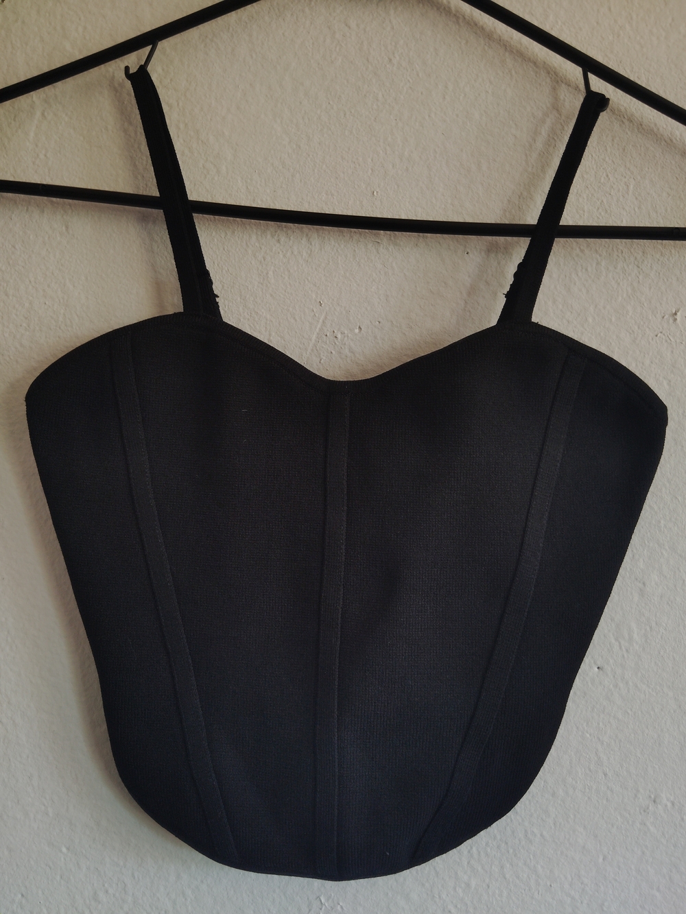 Aritzia Babaton Black Franklin Sculpt Knit Bustier Top
